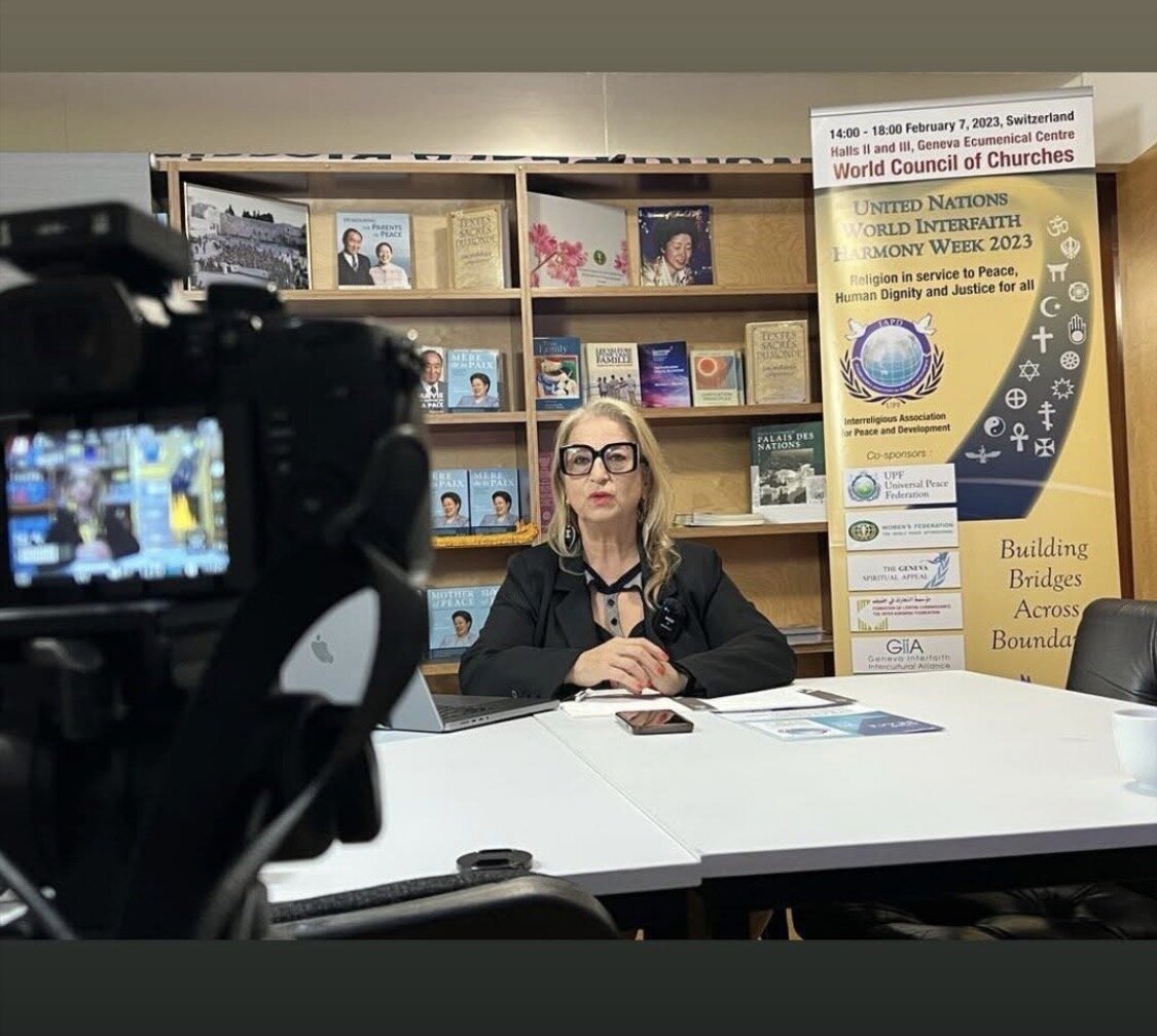 Caroline Schwab interviewed at the UN World Interfaith Harmony Week 2023